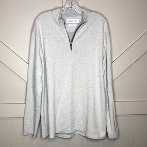 Mizzen+Main Hillman Pullover Gray Men's 1/4 Zip Sweater Size XXL Long Sleeve